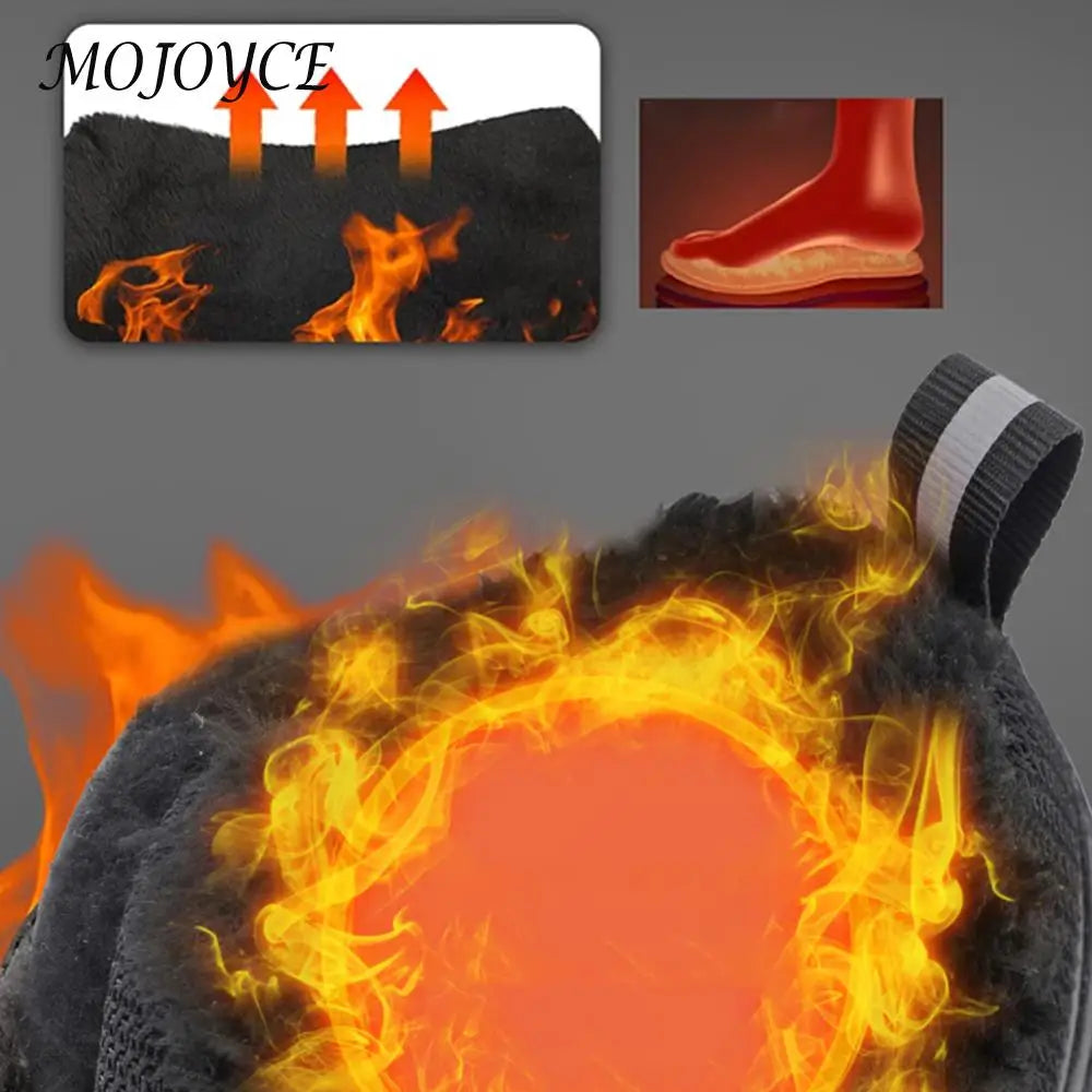 Womens Mens Winter Snow Boots Fur Lined Barefoot Shoes Waterproof Walking Shoes Anti-Slip Outdoor Booties