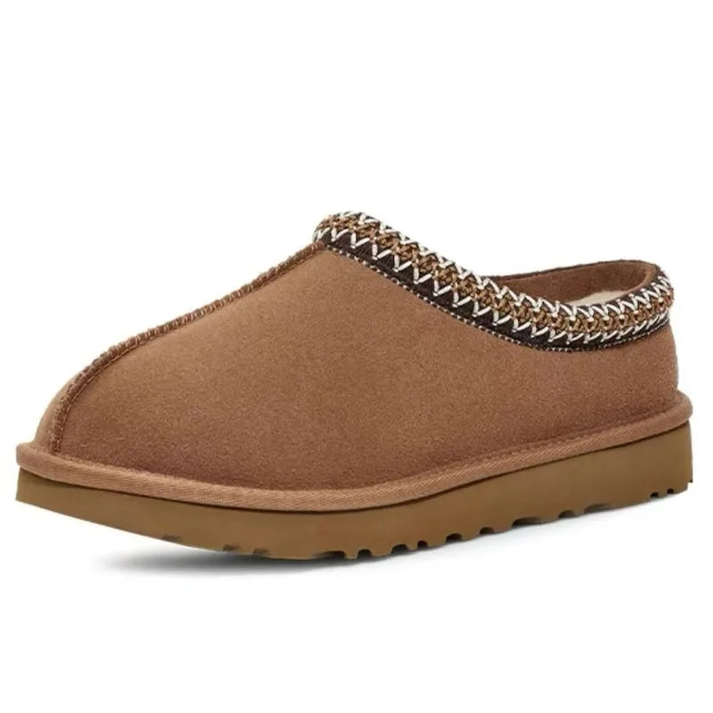 CozyStep - New Fluffy Women Boots House Flat Fashion Slippers Plush Winter Designer Shoes Home Elegant Casual Large Size Boots Women